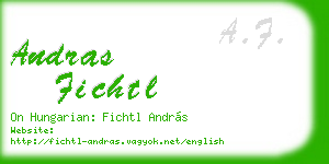andras fichtl business card